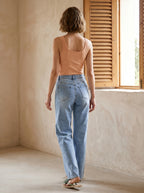 Isadora | Dames Wide Leg Jeans met Hoge Taille