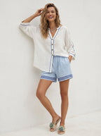 Sole | Dames Blouse en Shorts Set – Zomer Co-ord
