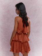 Alessia | Gelaagde Halter Maxi Jurk