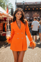 Hannah | Oranje Blazer Jurk