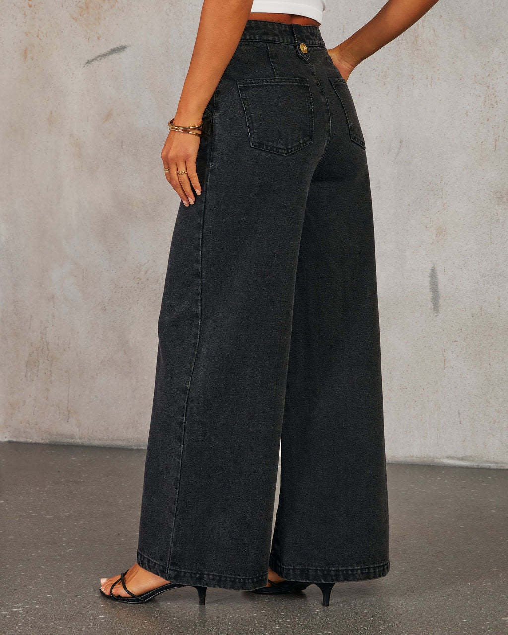 Lévana |  Denim Set Dames Wide Leg & Gilet