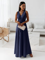 Selena | Elegante Maxi Jurk met Strikceintuur