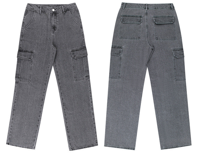 Benji | High Waist Cargo Wide Leg Jeans voor Dames