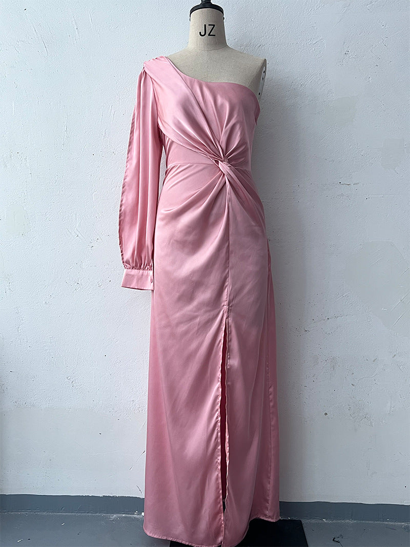 Selene | One Shoulder Gala Jurk met Split