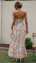 Fileine | Maxi Jurk Dames Chiffon Bloemenprint
