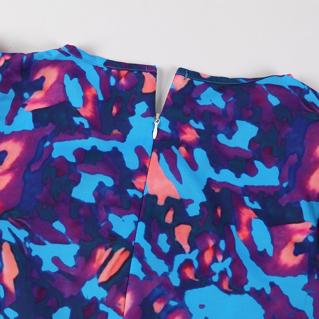 Donna | Maxi Jurk met Pofmouwen & V-Hals