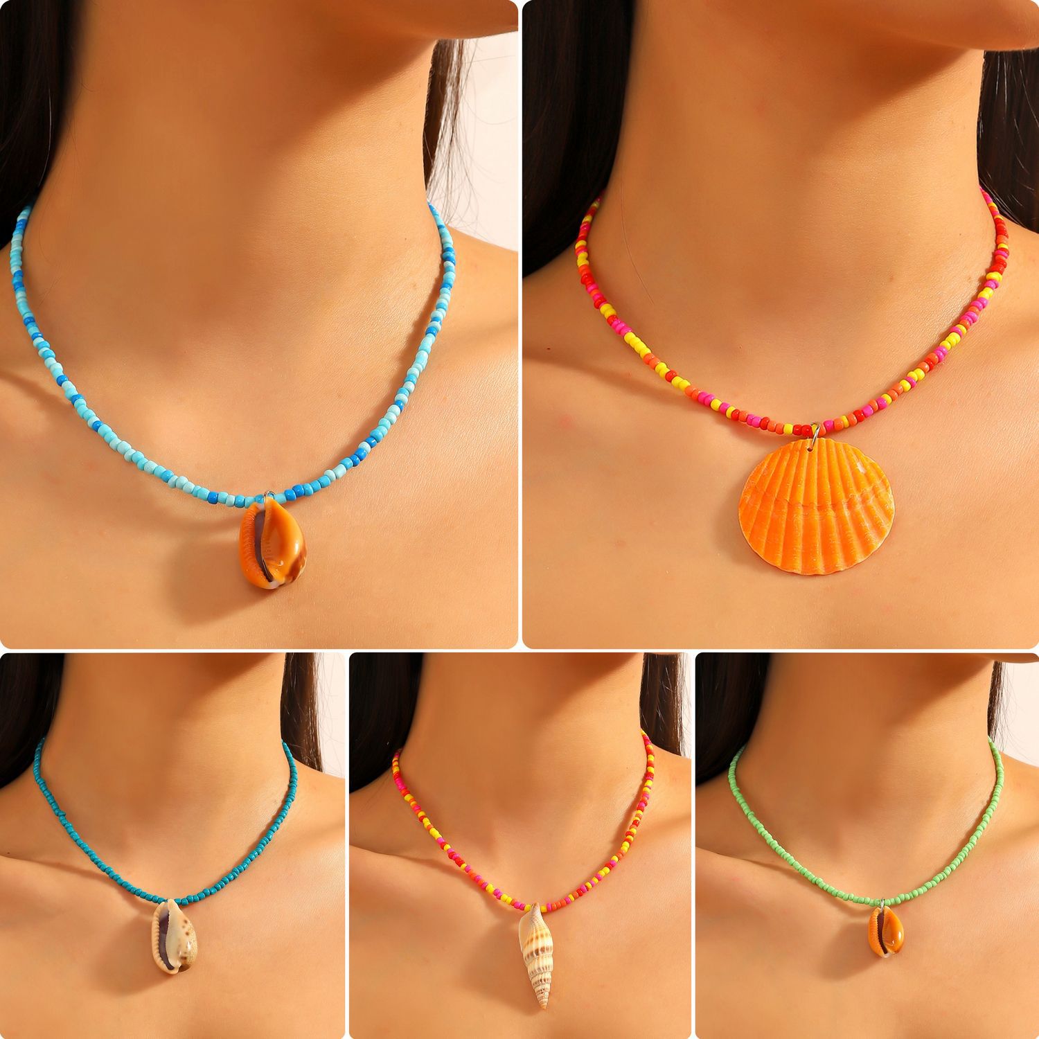 Azura | Schelpen Ketting met Kralen Dames