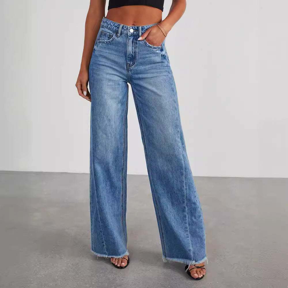 Pippa | Wide Leg Jeans Dames Hoge Taille