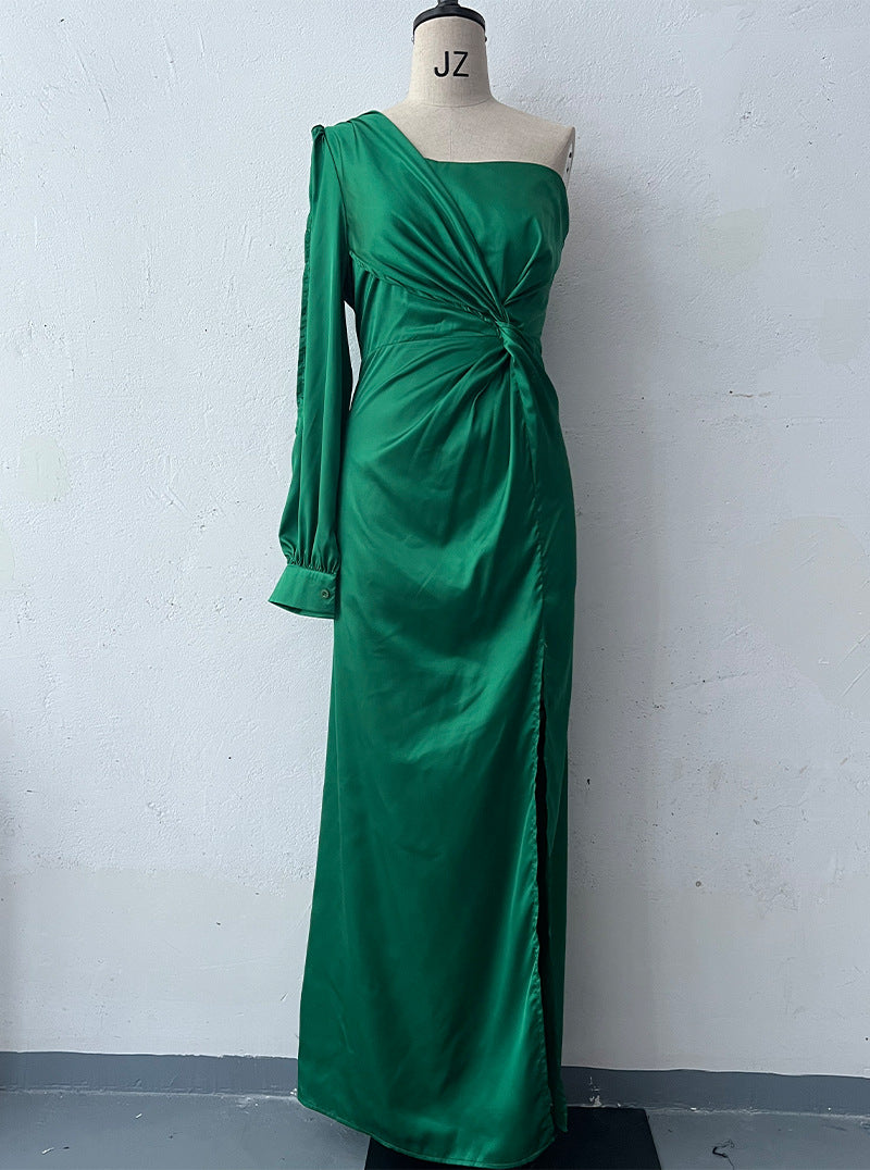 Selene | One Shoulder Gala Jurk met Split