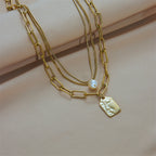 Liora | Layered Ketting Set met Bedel & Parel