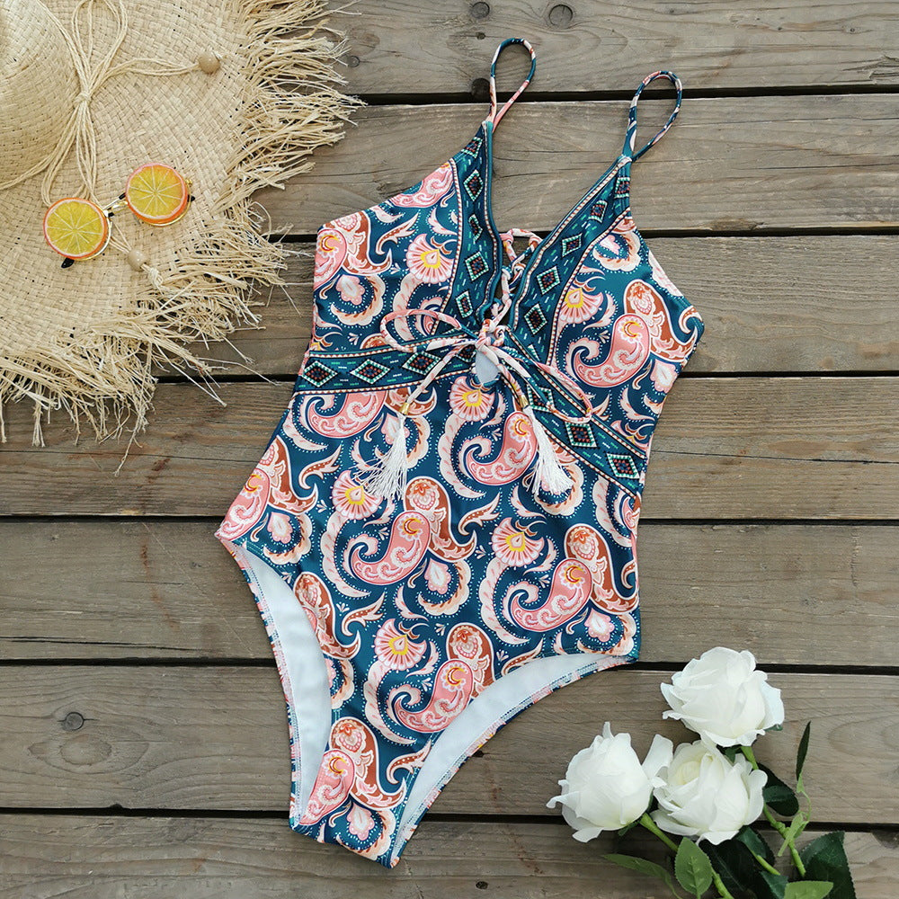 Zalina | Deep V-hals Badpak Dames Luxe Beachwear