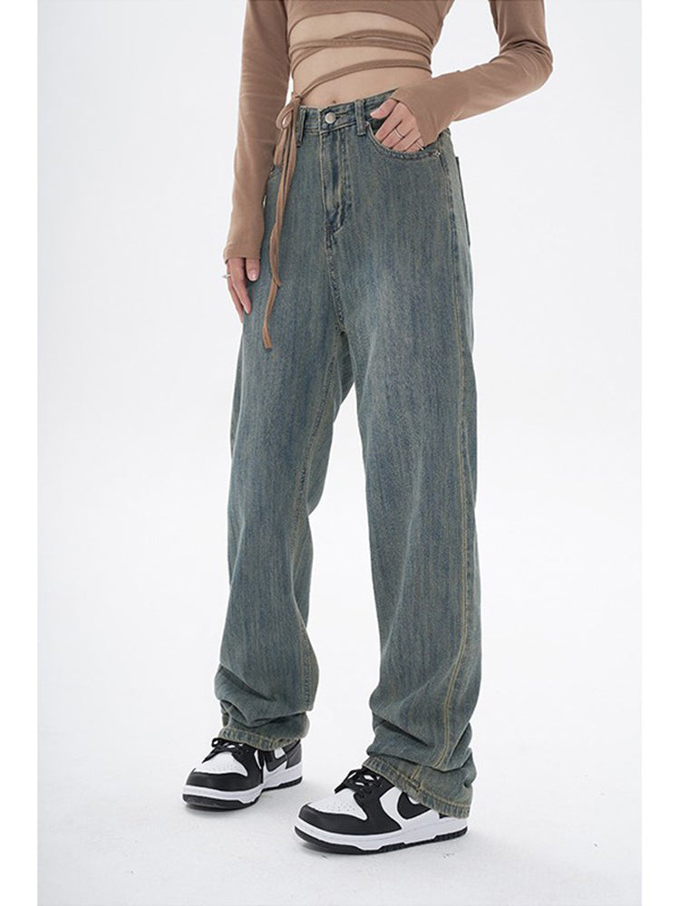 Clarice | Vintage Straight Leg Jeans Dames High Waist