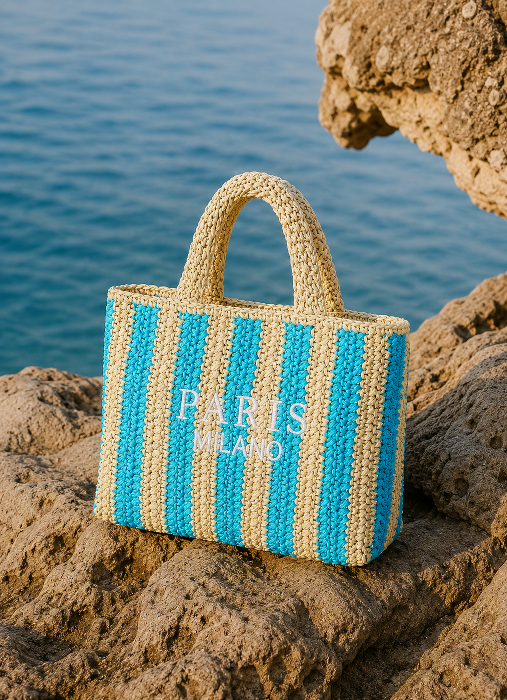 Paris | Geweven Stro Tas Dames Luxe Shopper