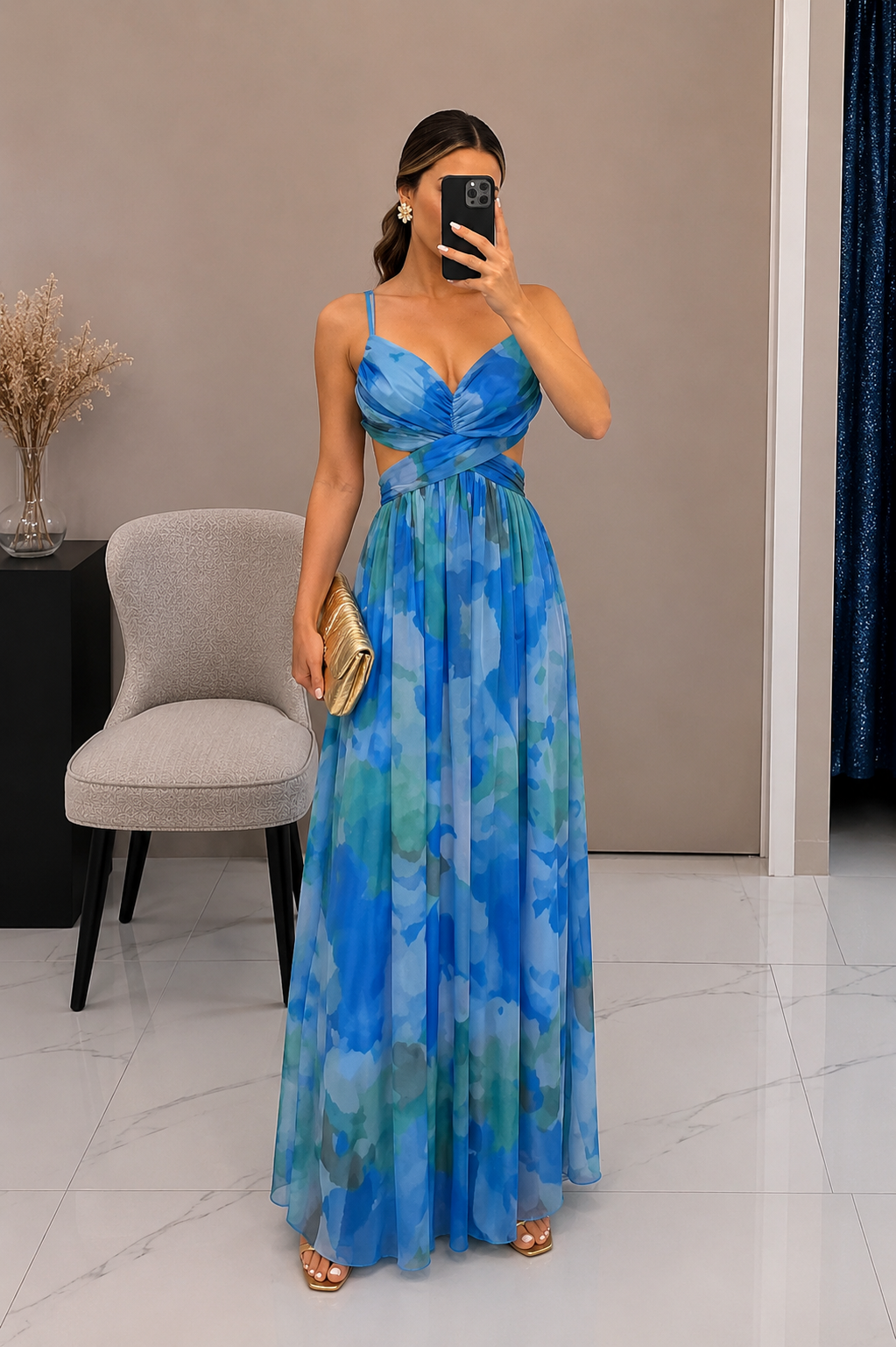 Soraya | Maxi Galajurk met Print