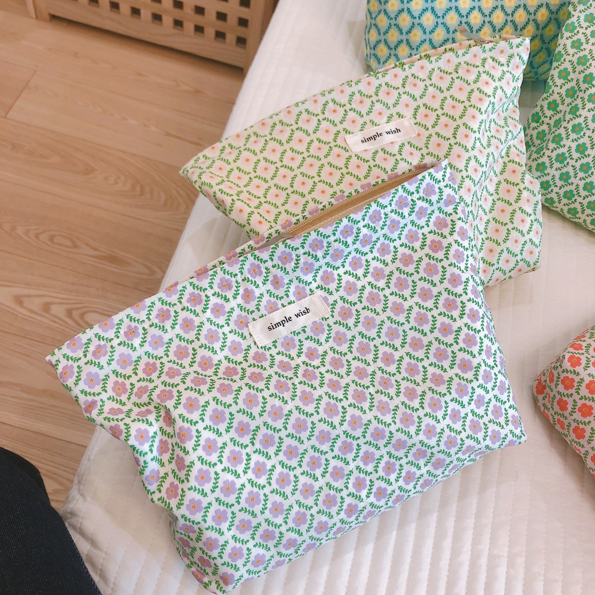Jazmin | Floral Make-up Tas met Rits