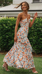 Fileine | Maxi Jurk Dames Chiffon Bloemenprint