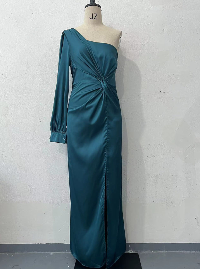 Selene | One Shoulder Gala Jurk met Split