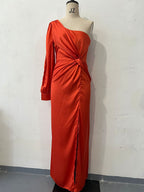 Selene | One Shoulder Gala Jurk met Split