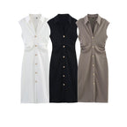Evita | Mouwloze Blousejurk