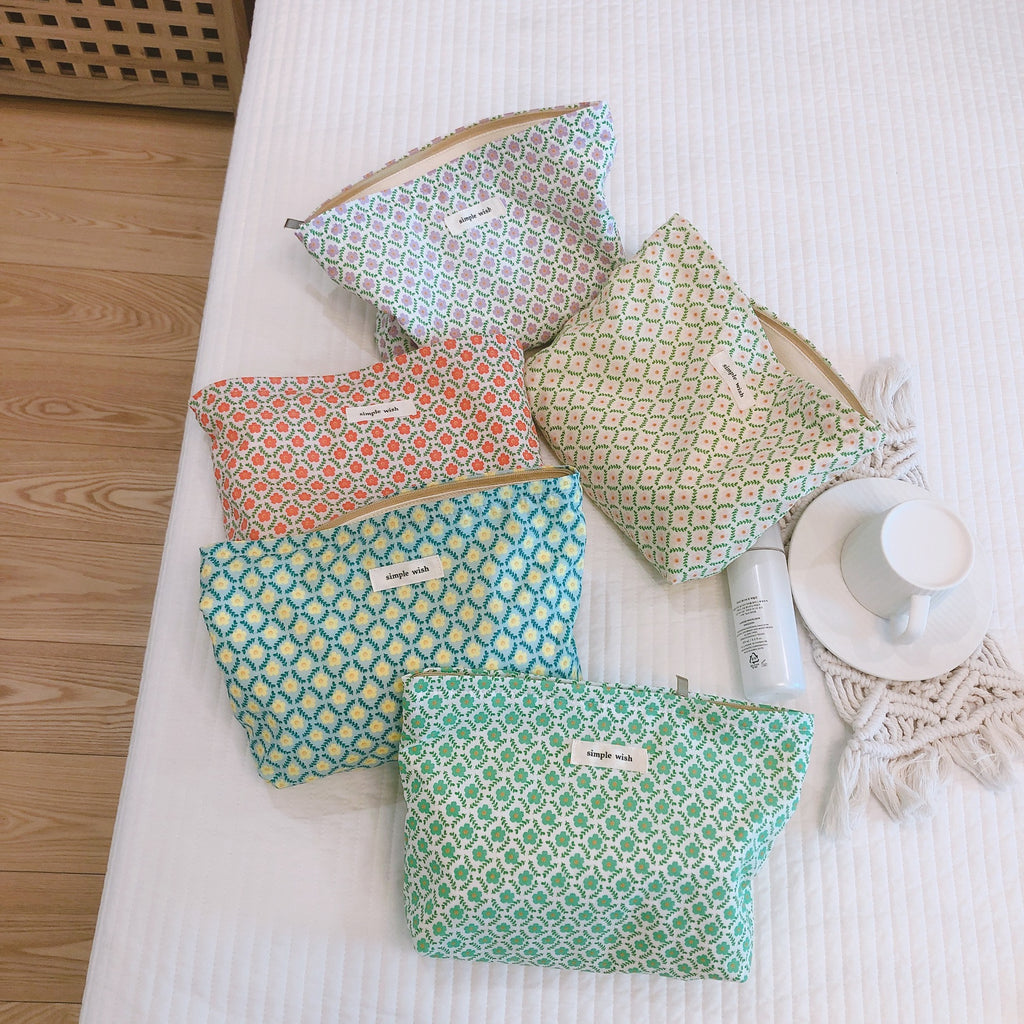 Jazmin | Floral Make-up Tas met Rits