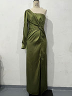 Selene | One Shoulder Gala Jurk met Split