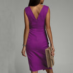 Lavina | Luxe Midi Jurk met Split