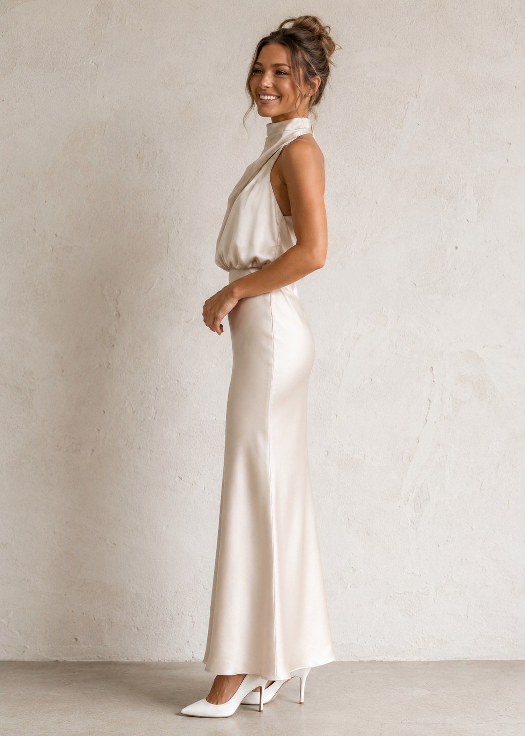 Valencia | Elegante Halter Maxi Jurk