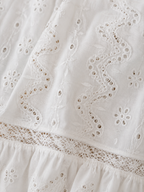 Valerie | Witte Zomerjurk met Kant en Off-Shoulder Mouwen