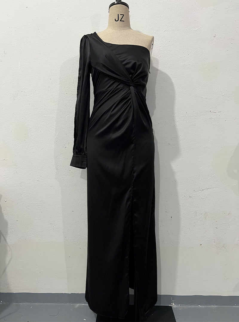 Selene | One Shoulder Gala Jurk met Split