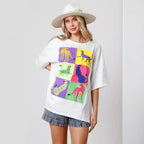Dakota | Oversized Graphic Strass T-Shirt