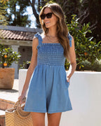 Didi | Smock Denim Jumpsuit