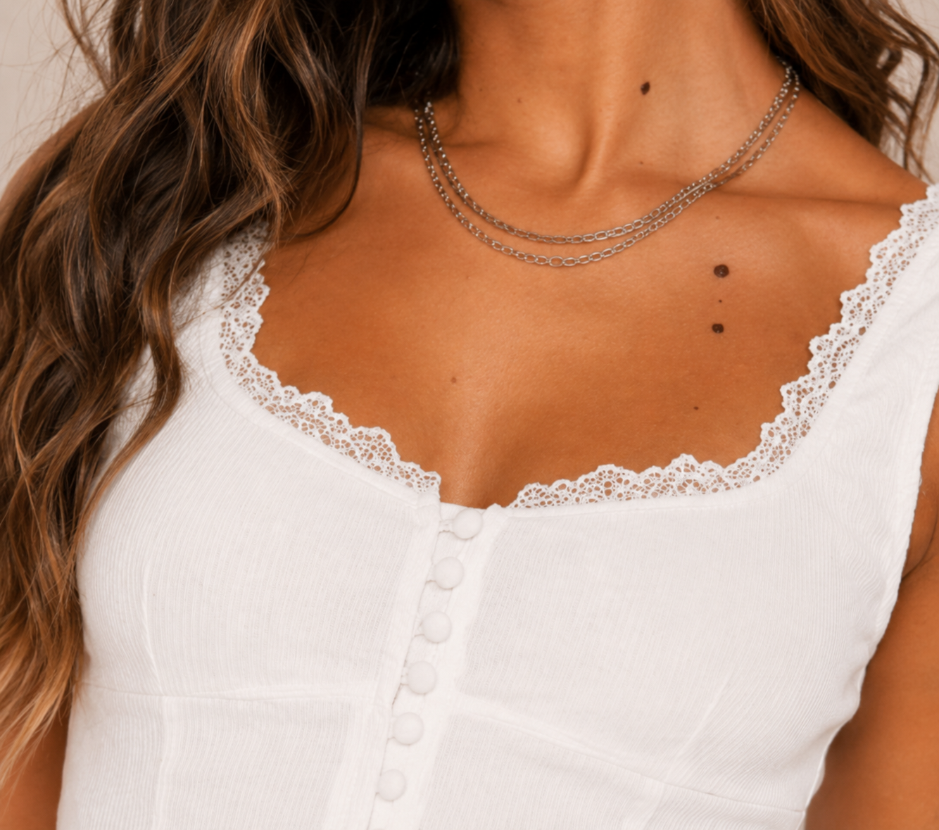 Janine | Witte Kanten Dames top
