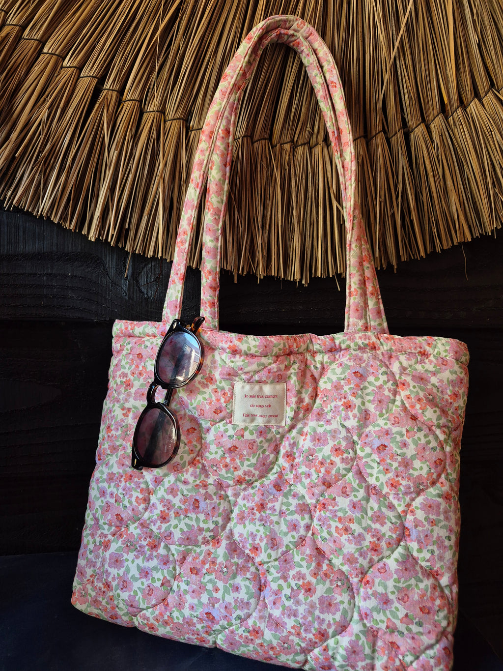 Florina | Dames Schoudertas met Bloemenprint van Katoen
