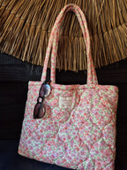 Florina | Dames Schoudertas met Bloemenprint van Katoen